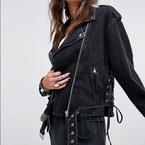 Black denim Free People jacket